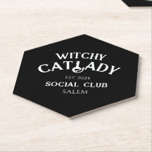 Witchy Cat Lady Social Club Custom Est. Datum Schw