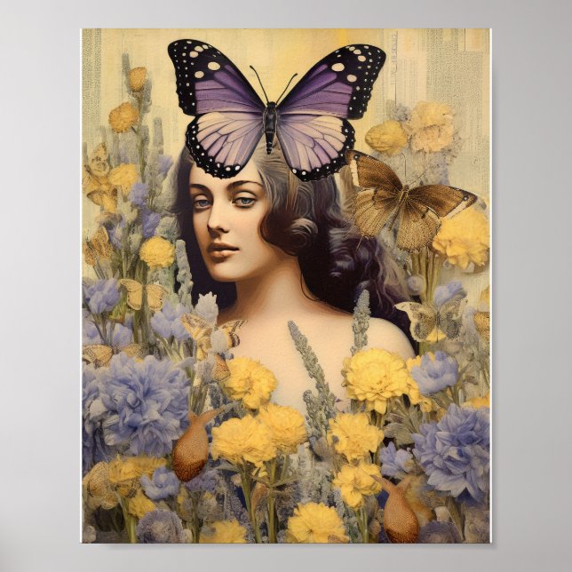 Witchy Celestial Poster Print | Dreamy Moon & Star (Vorne)