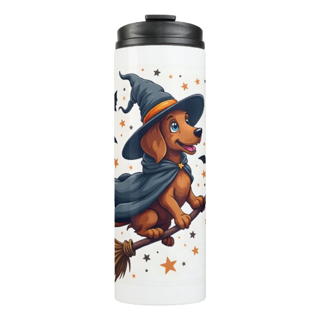 Witchy Dackel Delight Thermosbecher (Vorderseite)