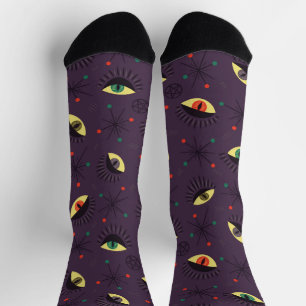Witchy Dark Magic Eyes - Occult Goth Socken