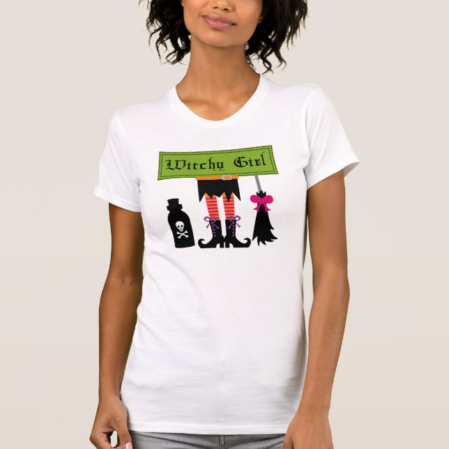 Witchy Girl Halloween T - Shirt und Geschenke (Vorderseite)