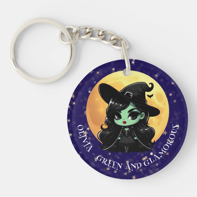 Witchy Green Glam Personalized Name (Devant)