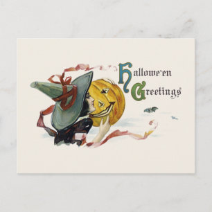 Witchy Halloween Greetings Postkarte