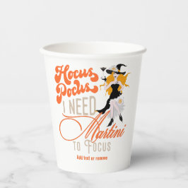 Witchy Hocus Pocus Martini fokussiert Halloween Pappbecher