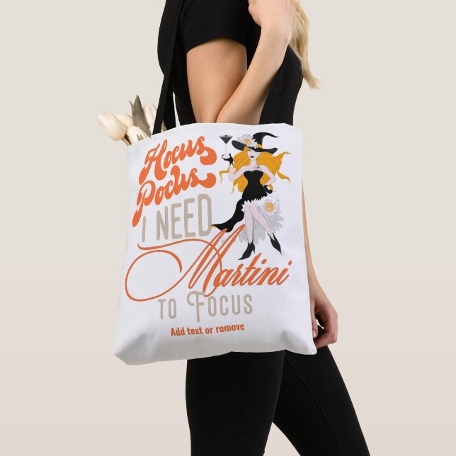 Witchy Hocus Pocus Martini fokussiert Halloween Tasche (Von Nahem)
