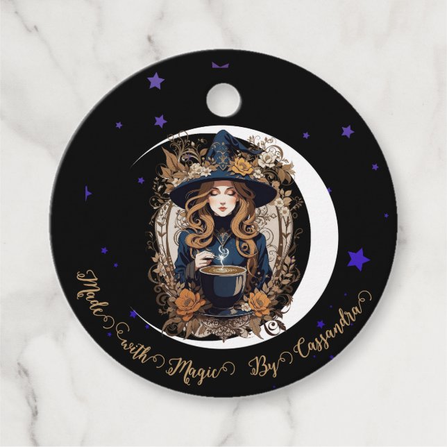 Witchy Kitchen Personalisiert Geschenkanhänger (Vorderseite)