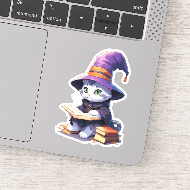 Witchy Kitten Design Aufkleber (Detail)