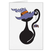 Witchy Kitty dans la carte pourpre de casquette