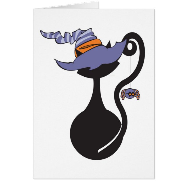 Witchy Kitty dans la carte pourpre de casquette (Devant)