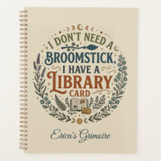 Witchy Librarian Library Card Book Lover Custom