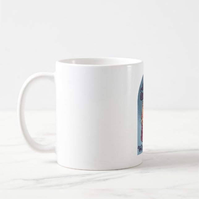 Witchy Mama Niedlich Ghost Funny Halloween Groovy Kaffeetasse (Links)