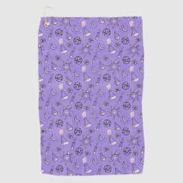 Witchy Occult Symbols Pattern - Mystical Magical Golfhandtuch