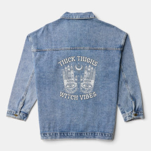 Witchy October Vibes T - Shirt Halloween T-Shirt Jeansjacke