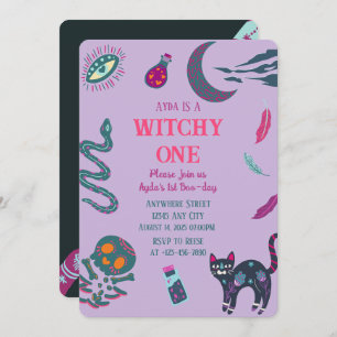 Witchy One Halloween Einladung