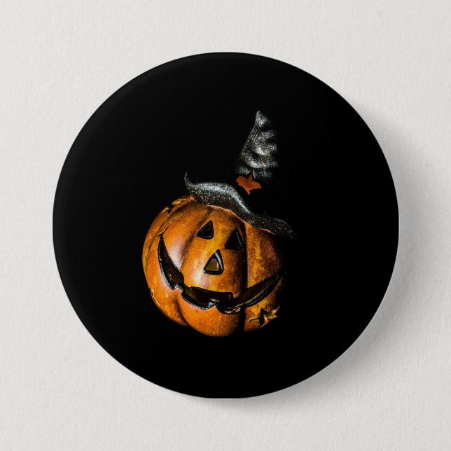 Witchy Pumpkin Button (Vorderseite)