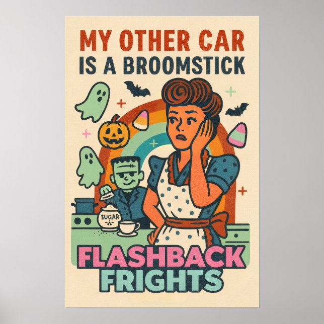 Witchy Retro Kitchen Chaos Poster (Vorne)