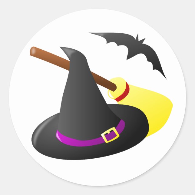 Witchy Runder Aufkleber (Vorderseite)
