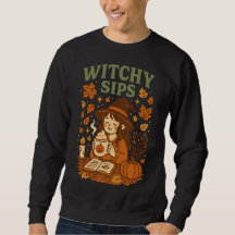 Witchy Sips Halloween T - Shirt | Gemütlicher Hexe