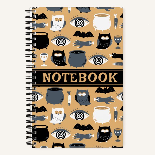 Witchy Spooky Horror Halloween Notizbuch (Vorderseite)