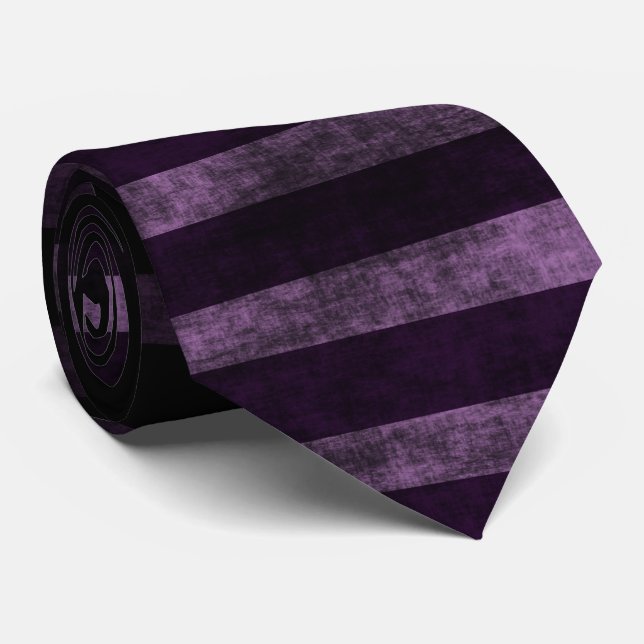 Witchy Stripes in Purple and Black Krawatte (Gerollt)