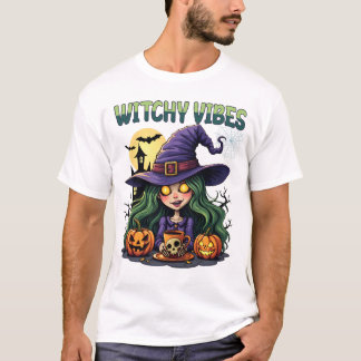 Witchy Vibes mit Pumpkins und Tränen T-Shirt