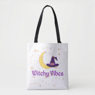 Witchy Vibes Moon & Hat Tasche