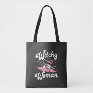 Witchy Woman Funny Pink Hexe Halloween Tasche