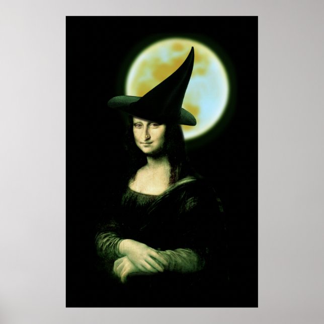 Witchy Woman Mona Lisa Halloween Poster (Vorne)