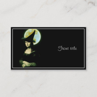 Witchy Woman Mona Lisa Halloween Visitenkarte