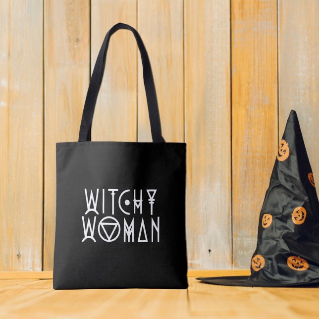 Witchy Woman Niedlich Black Hexe Halloween Tasche (Von Creator hochgeladen)