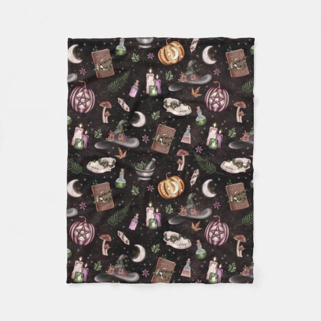 Witchy Woodland Fleecedecke (Vorderseite)