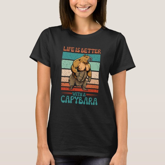 With A Capybara  Capybara T-Shirt (Vorderseite)