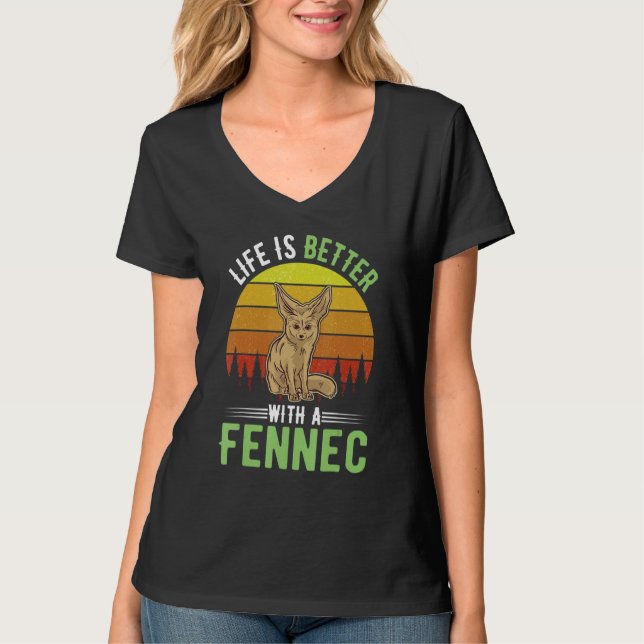 with a Fennec Desert Fox Fennec 1 T-Shirt (Vorderseite)