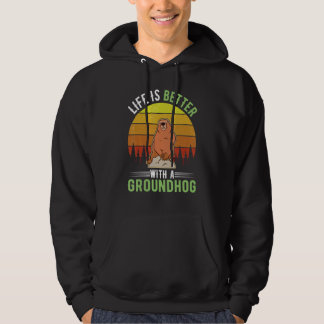 with a Groundhog Woodchuck Marmot Hoodie