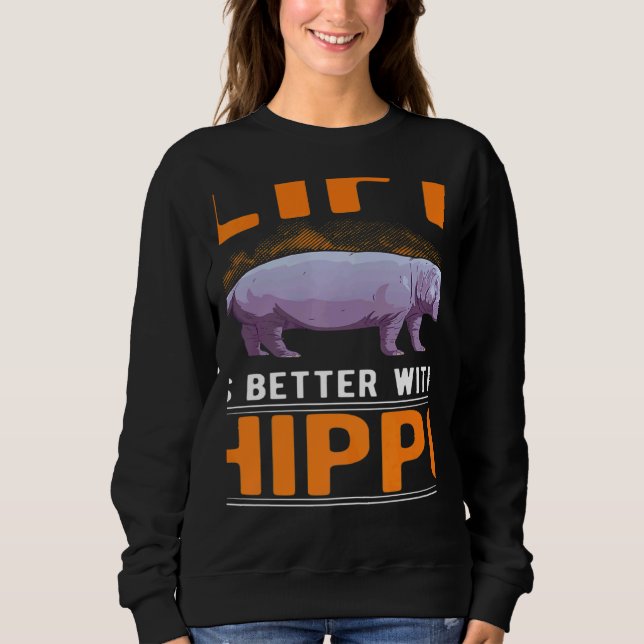 with a Hippo Sweatshirt (Vorderseite)