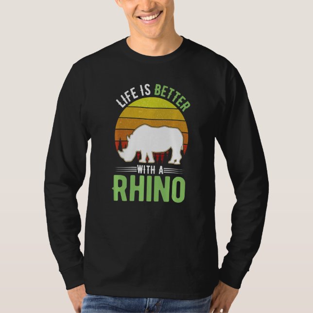 with a Rhino T-Shirt (Vorderseite)