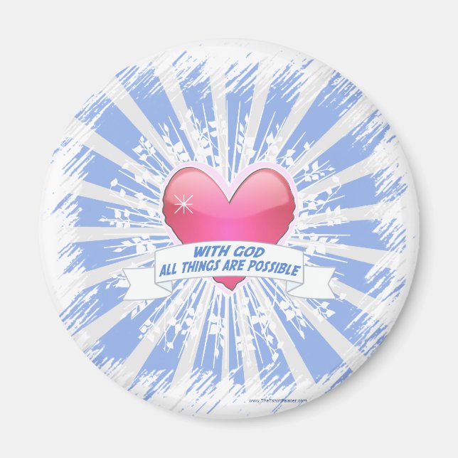 With God All Things are Possible Magnet (Vorne)