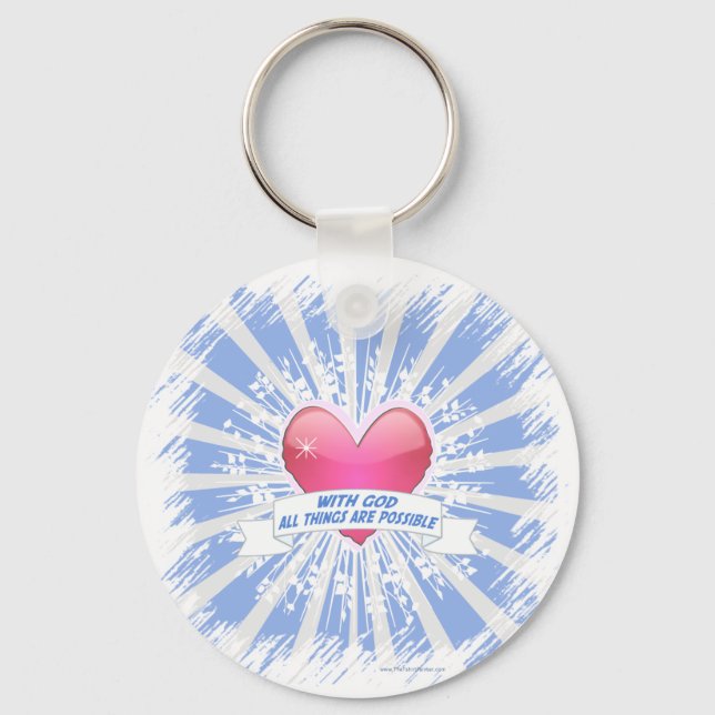 With God All Things are Possible Schlüsselanhänger (Vorderseite)