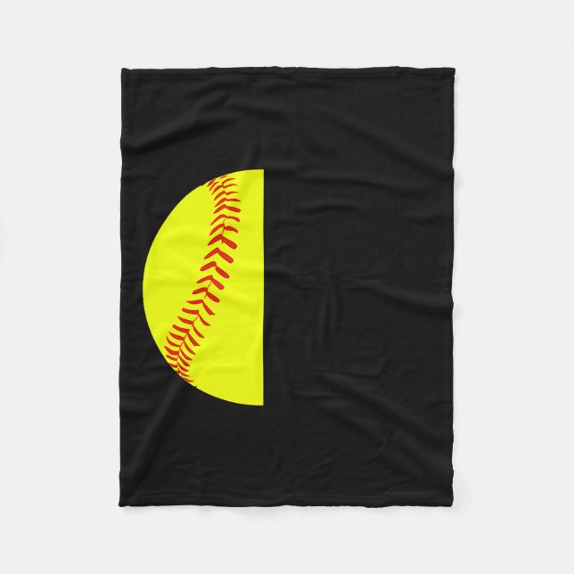 With Jesus In Her Heart And A Softball She Is Unst Fleecedecke (Vorderseite)