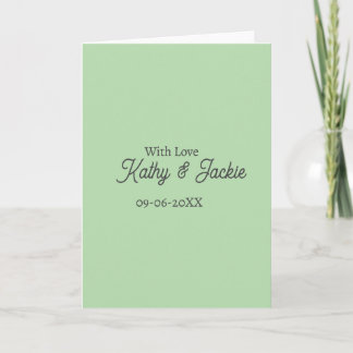 With love add couple name wedding simple minimal  karte