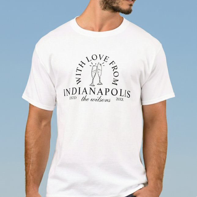 With Love From Wedding Merch Station T-Shirt (Ditch the expected wedding favors and gift your wedding guests something they'll actually use! )