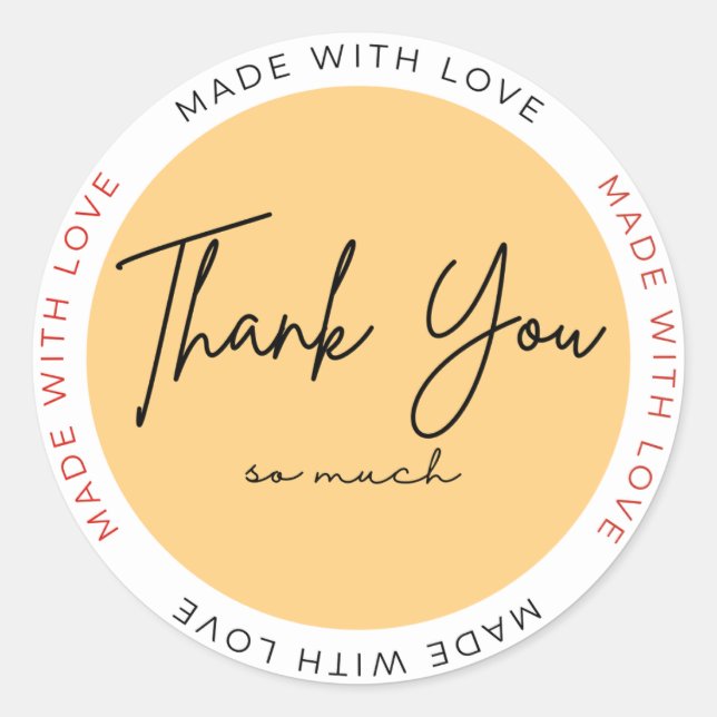 With Love Heart Sticker – Minimal Cute Love (Vorderseite)