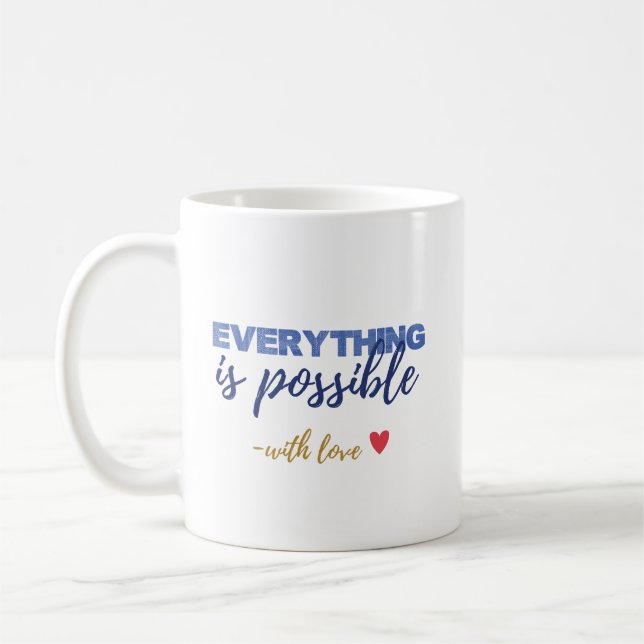 With Love Inspirational Coffee Mug (Gauche)
