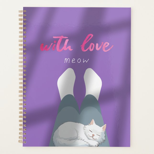 "With Love, Meow" Cozy Cat Notebook (Devant)