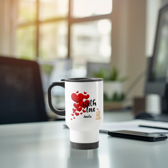 With Love Personalized Travel Mug Reisebecher (Von Creator hochgeladen)