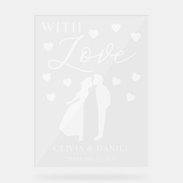 With Love Personalized Wedding Acrylschild