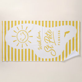With Love St Pete Beach Towel Strandtuch
