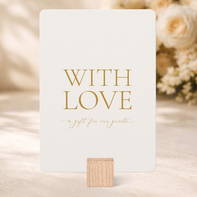 With Love Wedding Favors Sign Card Einladung (Von Creator hochgeladen)