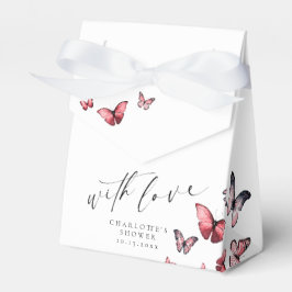 With Love Whimsical Butterfly Pink Thank You Geschenkschachtel
