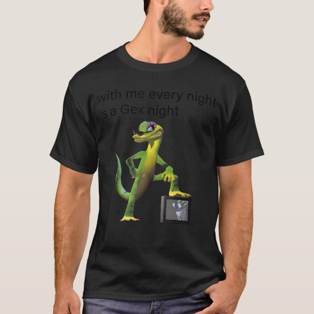 With Me Every Night Is A Ge Night Funny Retro Vide T-Shirt (Vorderseite)